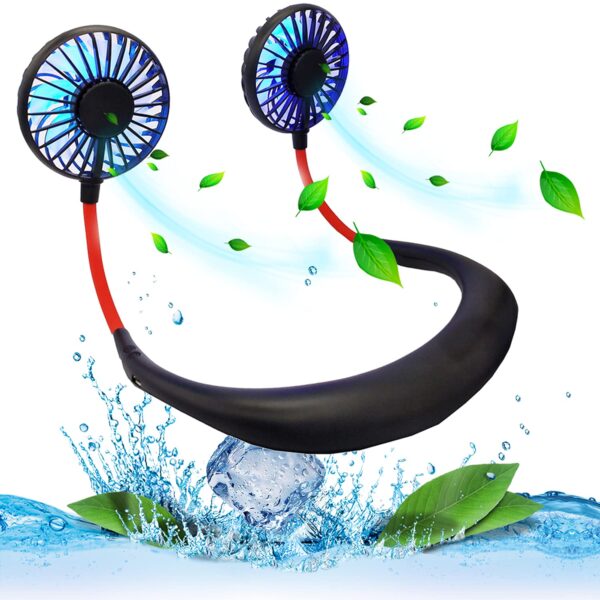 Portable Neck Fan | USB Rechargeable, 6 Speeds, 360° Adjustable