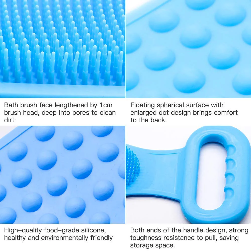 Silicone Body Back Scrubber Bath Brush Washer For Dead Skin Removal - Image 4
